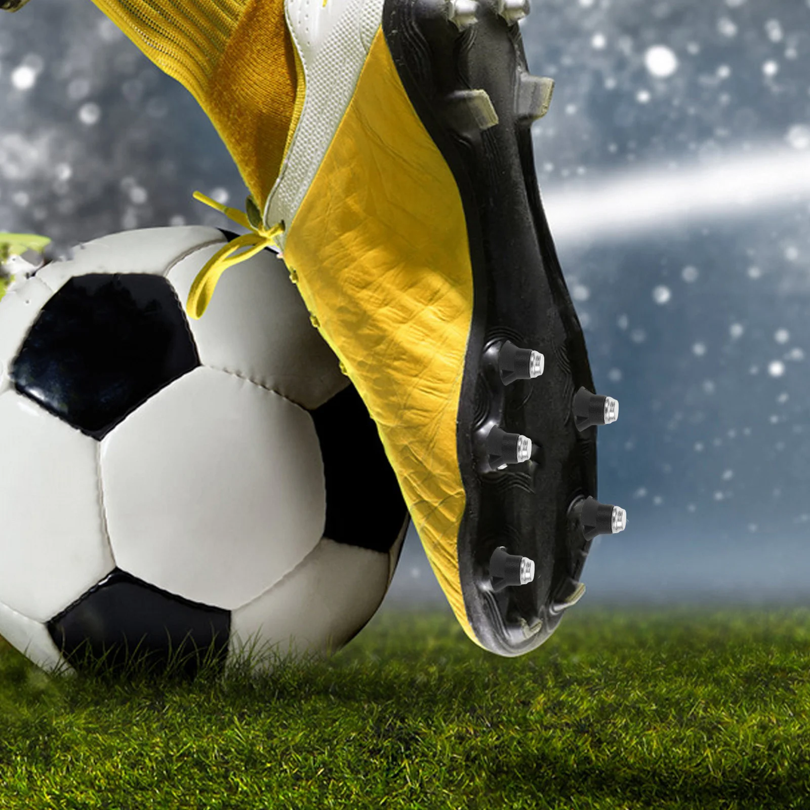 12 قطعة أحذية كرة القدم المعدنية ترصيع استبدال دائم مقاومة للاهتراء عدم الانزلاق الرجبي أحذية رياضية سبايك الرياضة التمهيد ترصيع #2