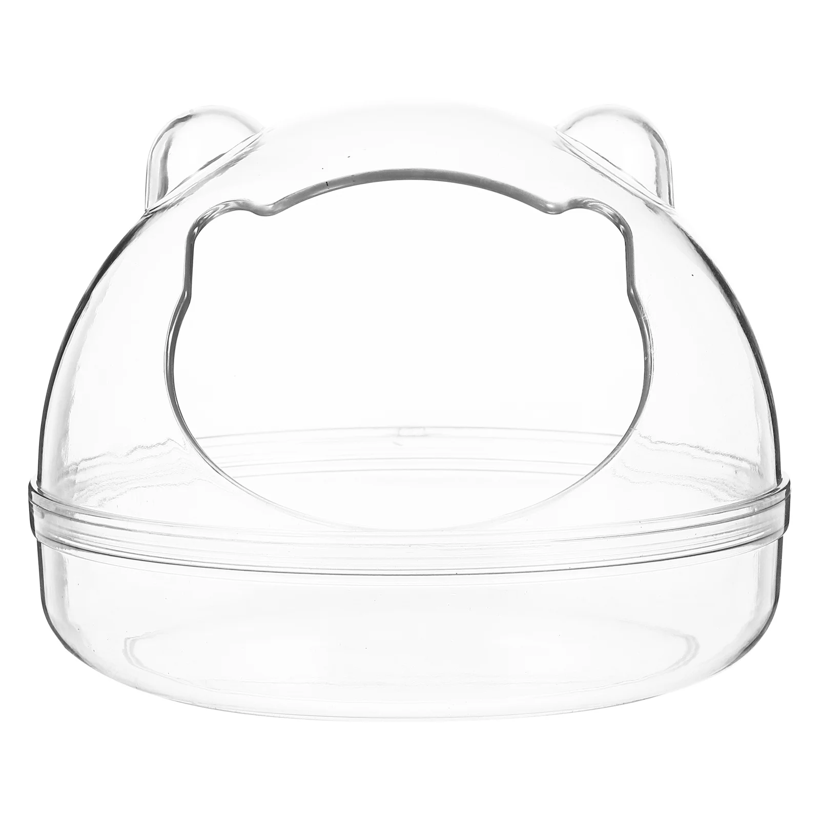 

Transparent Hamster Bathing Tub Small Pet Bath Container Smooth Edges Easy Clean Hamster Bathroom Sand Basin Pet Supply