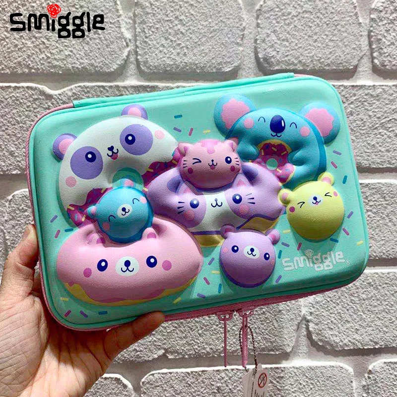 

Оригинальная австралийская милая зеленая кукла Smiggle с двумя головами, канцелярская коробка, подарок для студентов