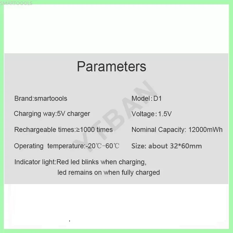 4PCS 1.5V LR20 12000mWh D Size Rechargeable Lithium Battery with Type-C Charging Cable, for Gas Stoves and Water Heaters