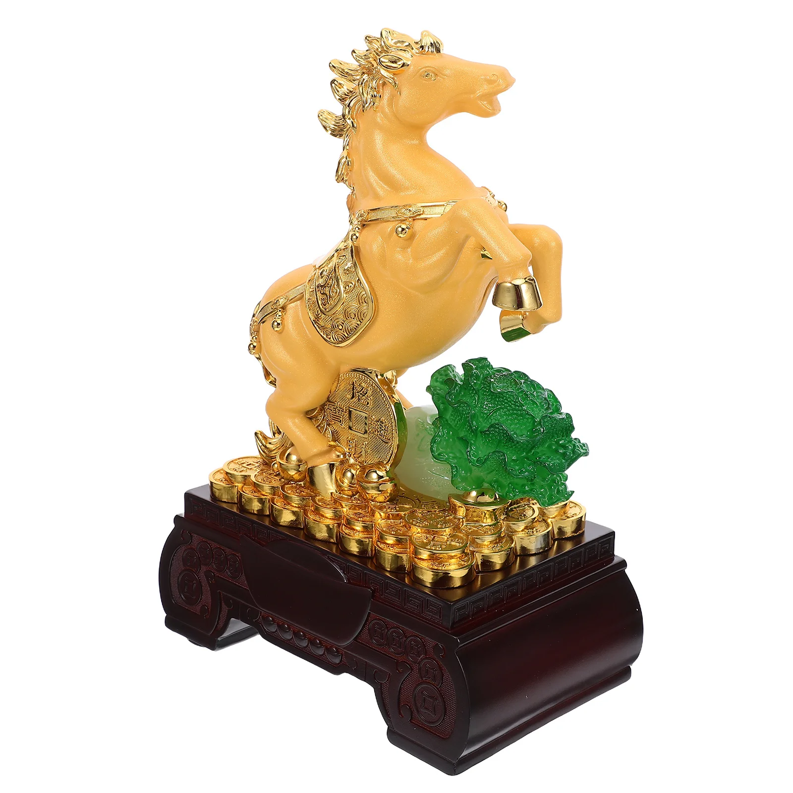 

Chinese Zodiac Resin Horse Feng Shui Statue Running Horse Wealth Sculpture 2026 New Year Desk Ornament Good Luck Ornament