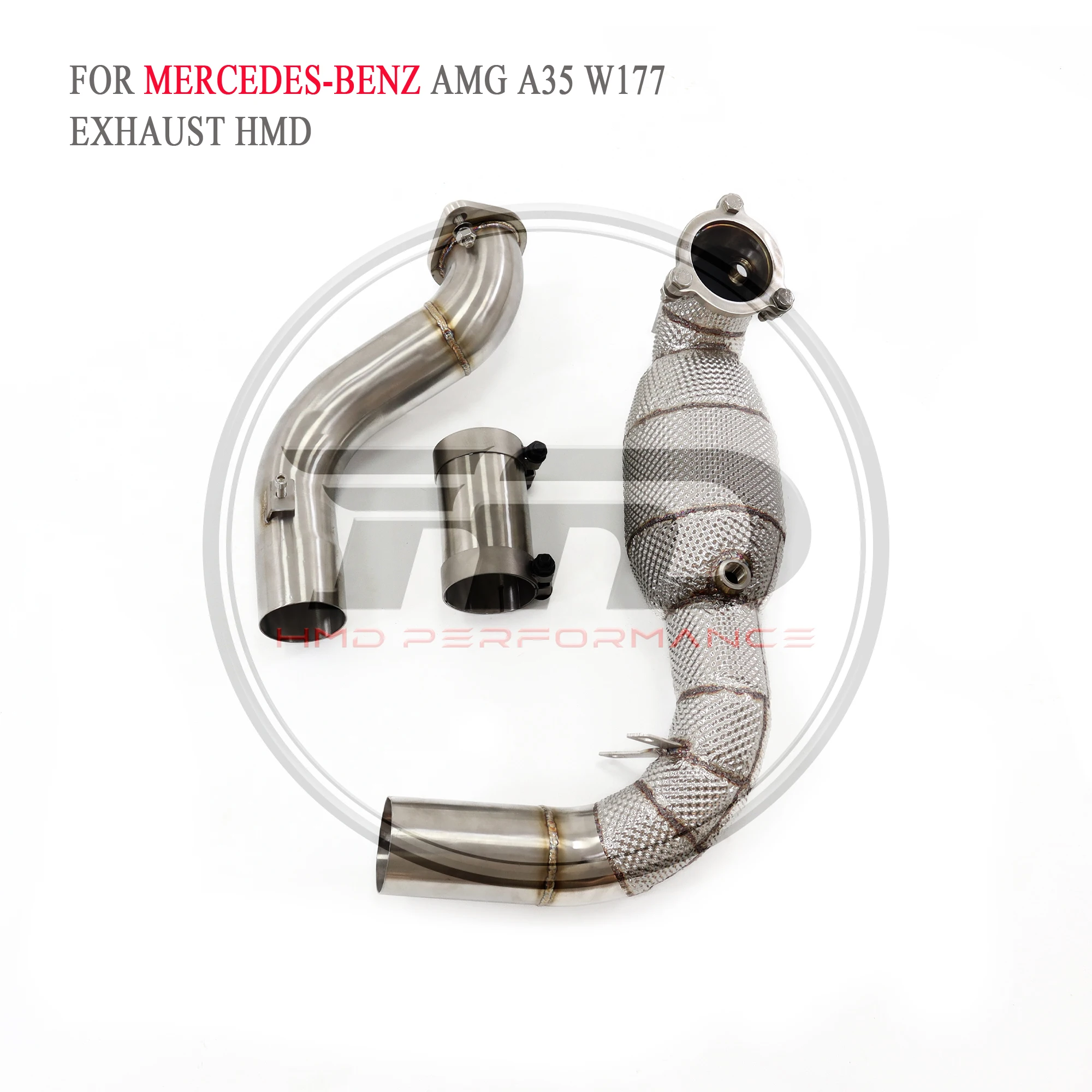 HMD Stainless Steel Exhaust Catback For Mercedes Benz A Class A35 AMG W177 2019+ 2.0T With Muffler Valves Pipes Exhaust System