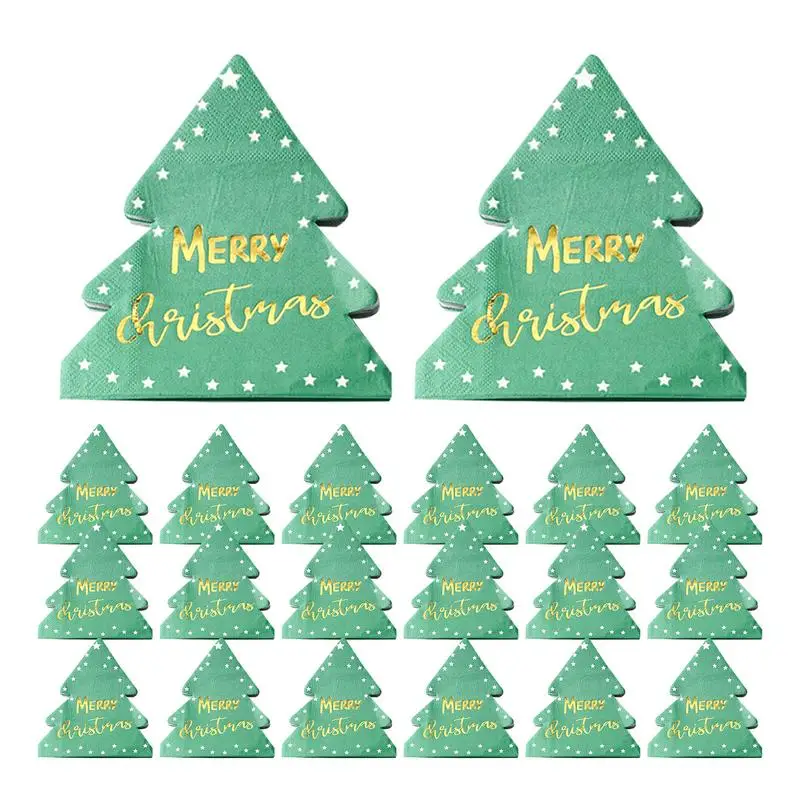 Christmas Paper Napkins For Guests Christmas Tree Decorative Napkin Christmas Tree Decorative Dinner Napkins For Home Cafe