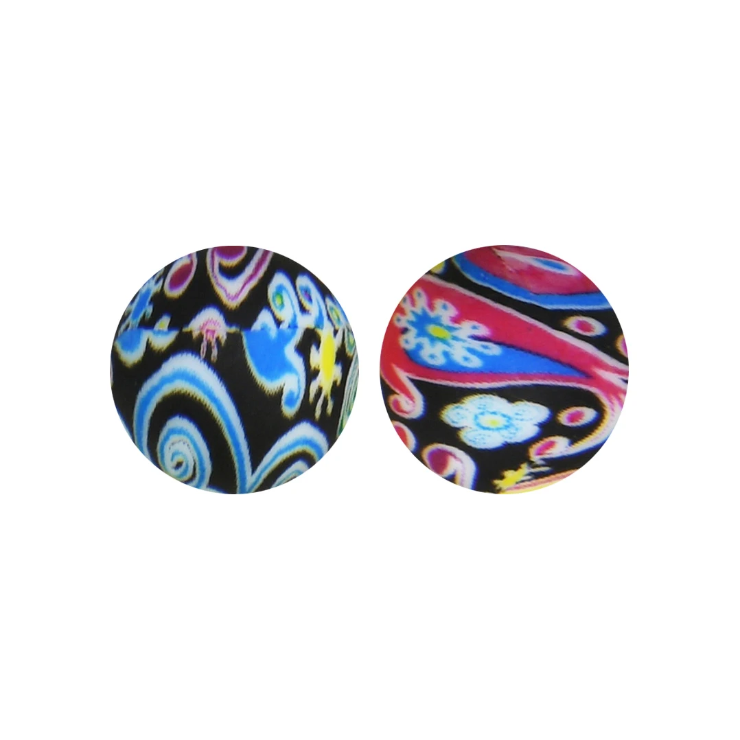 10/20 Stuks Bloem Gedrukt Siliconen Kralen 15mm Bloemen Ronde Siliconen Kralen Voor Sieraden Maken DIY Accessoires