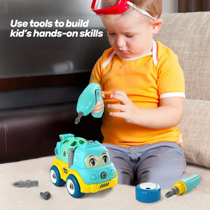 Take Apart Toys Construction Truck Cartoon Vehicle Cars Stem Building Toy DIY Engineering Learning Educational Set