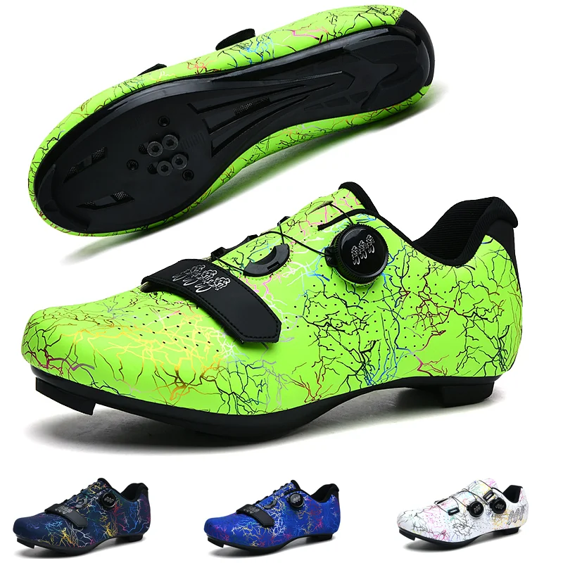 

Велотуфли для мужчин и женщин, дышащие, легкие, совместимые с SPD, с жесткой подошвой для шоссейных, горных и тренировочных велосипедов, для использования в помещении и на улице.