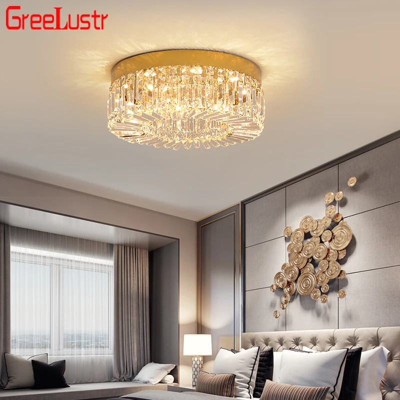 

Modern Dimmable For Living Room Ceiling Chandelier Lamps K9 Luxury Crystal Led Bedroom Decor Pendant Light Home Luminaire Lamps