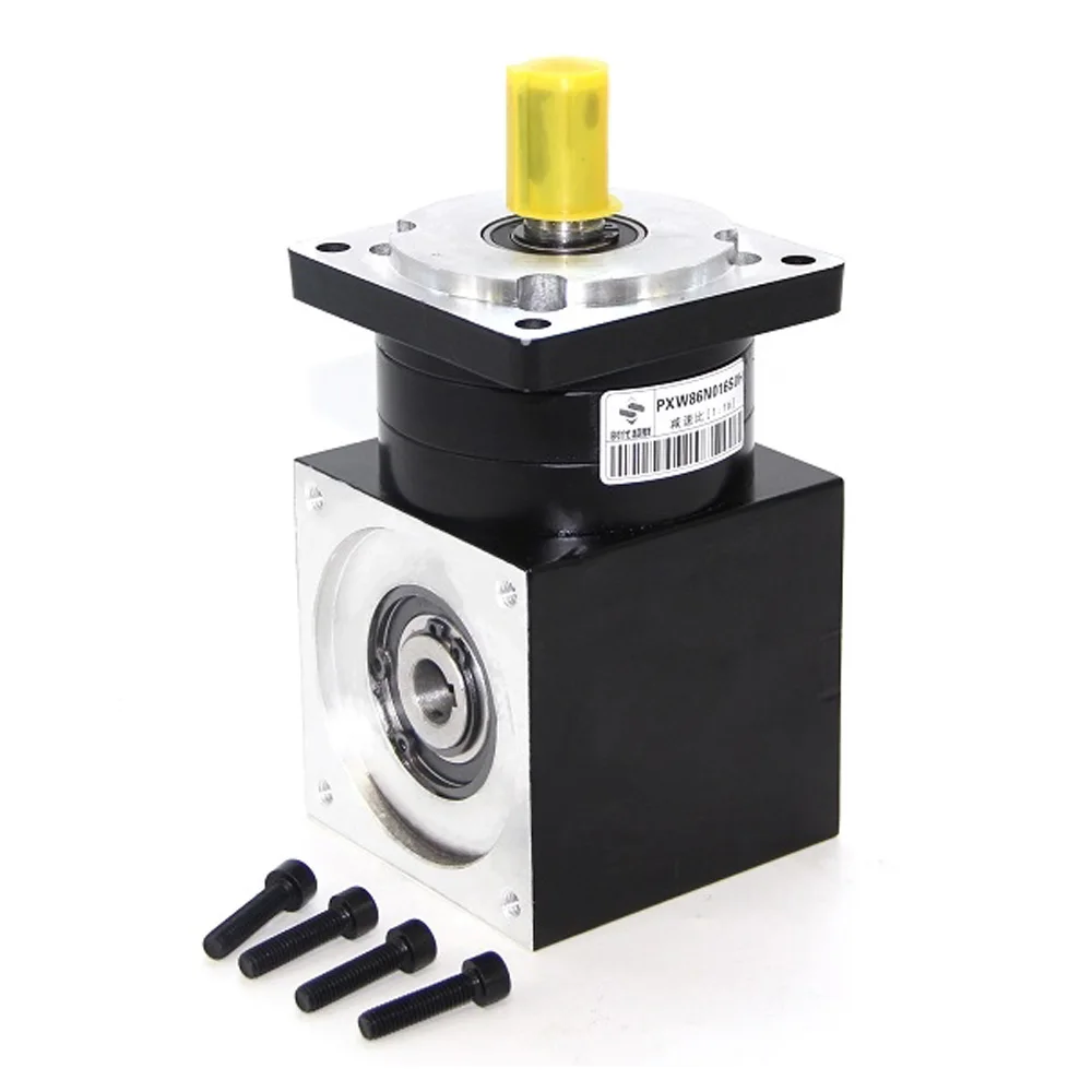 Corner Reducer Right Angled 90 Degree Angle Planetary Gearbox Ratio 3 To 1-216 To 1 for 57mm/60/80/86mm Flange Servo Stepper