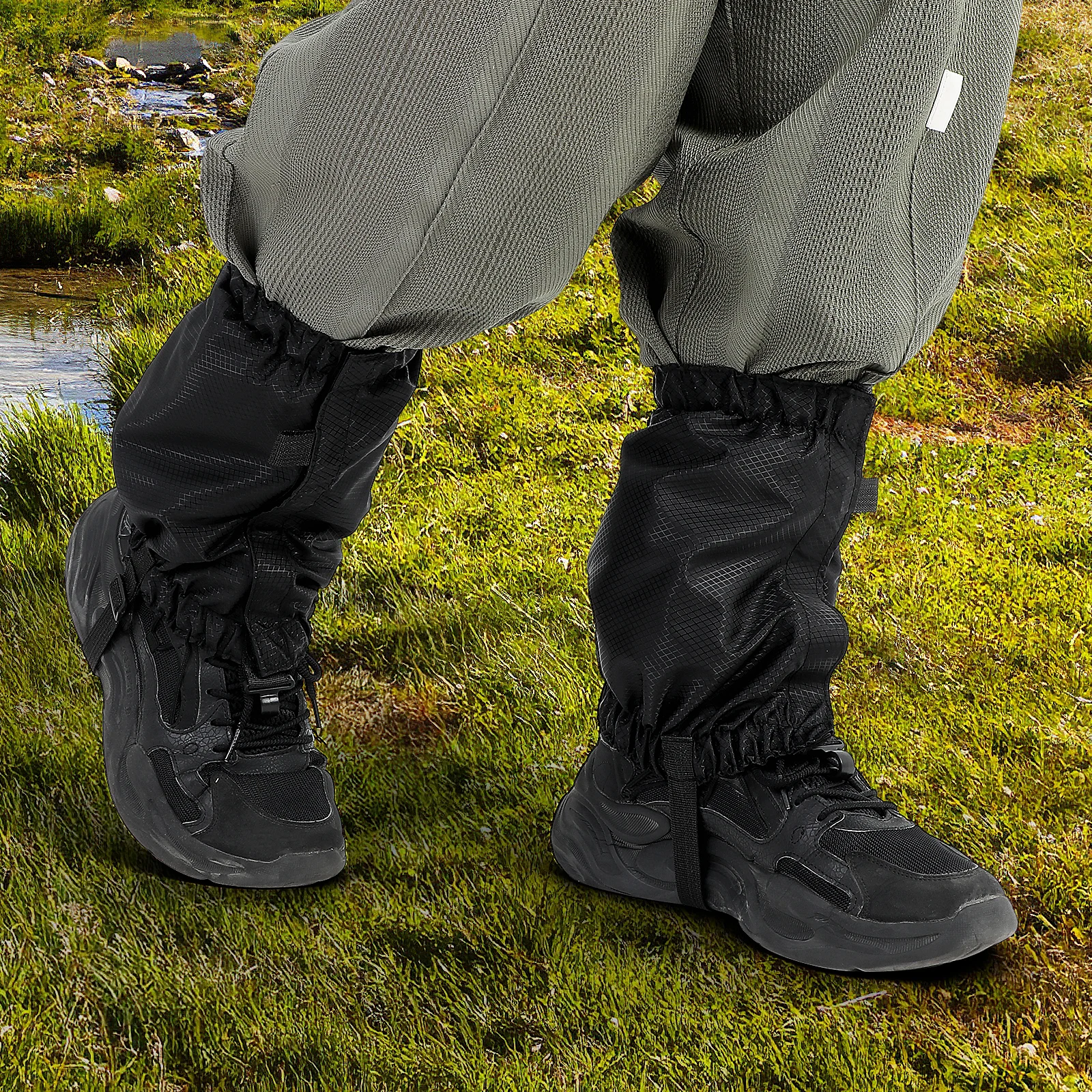 

1Pair Hiking Gaiters Men Waterproof Ankle Gaiters Lightweight for Walking Climbing Outdoor Trekking Snow Wind Mud Resistant