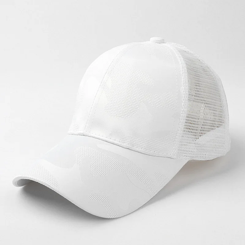 Berretti da baseball per cappelli da sole mimetici in rete traspirante estiva con logo stampato personalizzato per uomo donna berretto sportivo con cappello snapback regolabile