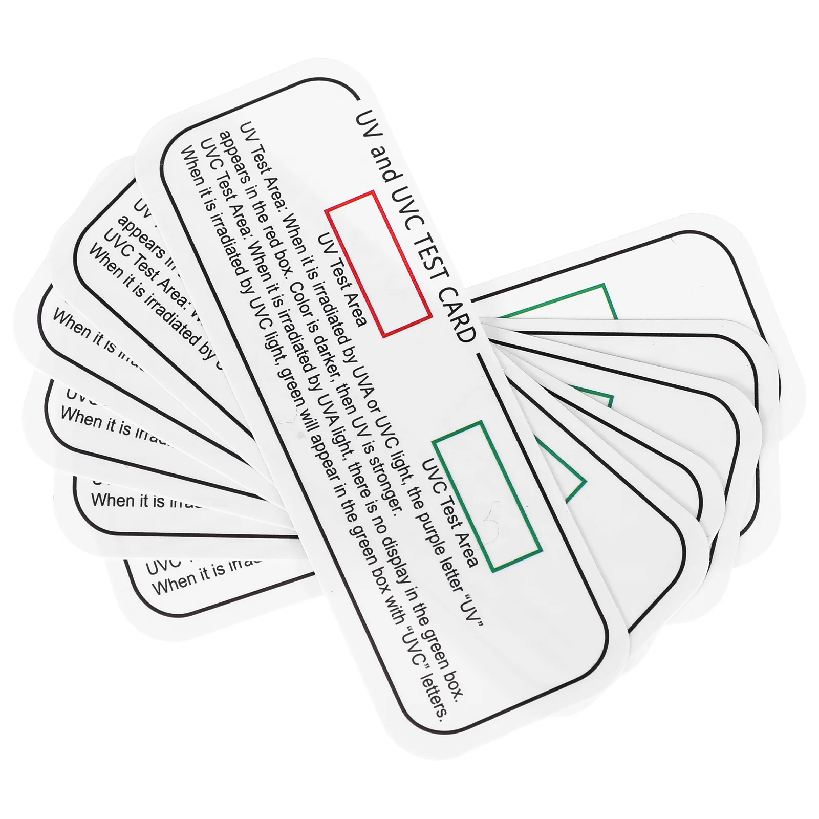 

6Pcs Uv Test Cards Uva Uvc Detection Paper Accurate Uv Indicator Cards for Light Testing and Uvc Measurement Tools