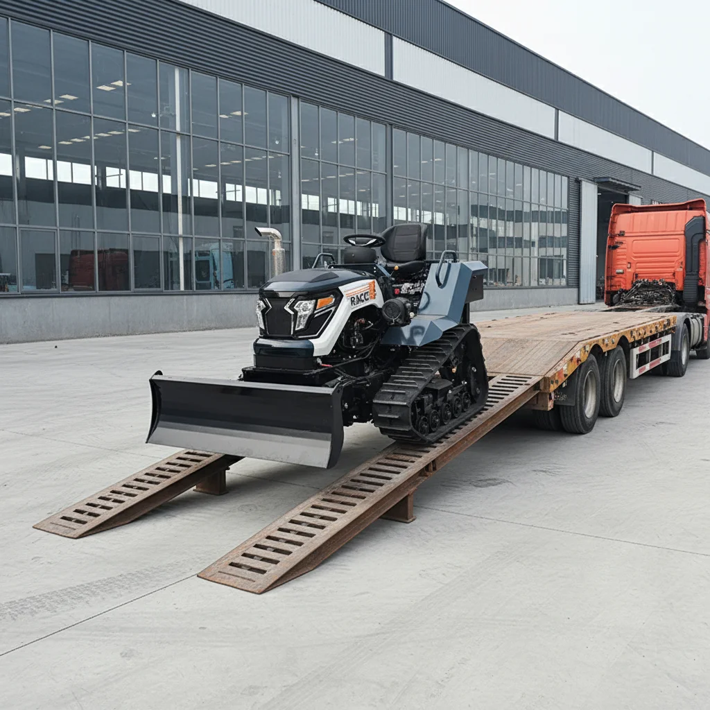 

Customize Orchard & Garden Tractor Equipped with Ditching Plow, Trencher, Bulldozer Attachment