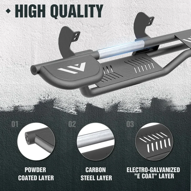 High Quality Side Rails Two Stairs Design Bolt On Fit 2005-2025 Crew Cab 4 Full Doors - view 5
