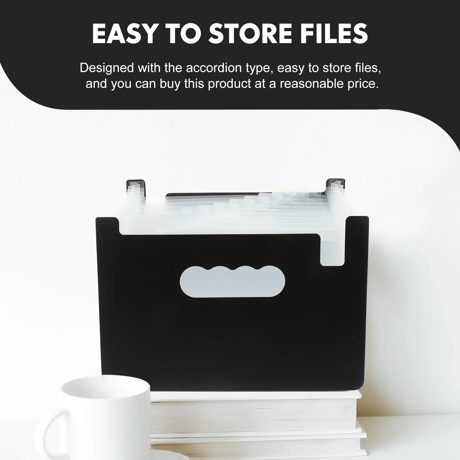 File Folder Pp Material Accordion Organizer For Documents Cards Coupons Storage Home Office School Travel Multi-Function