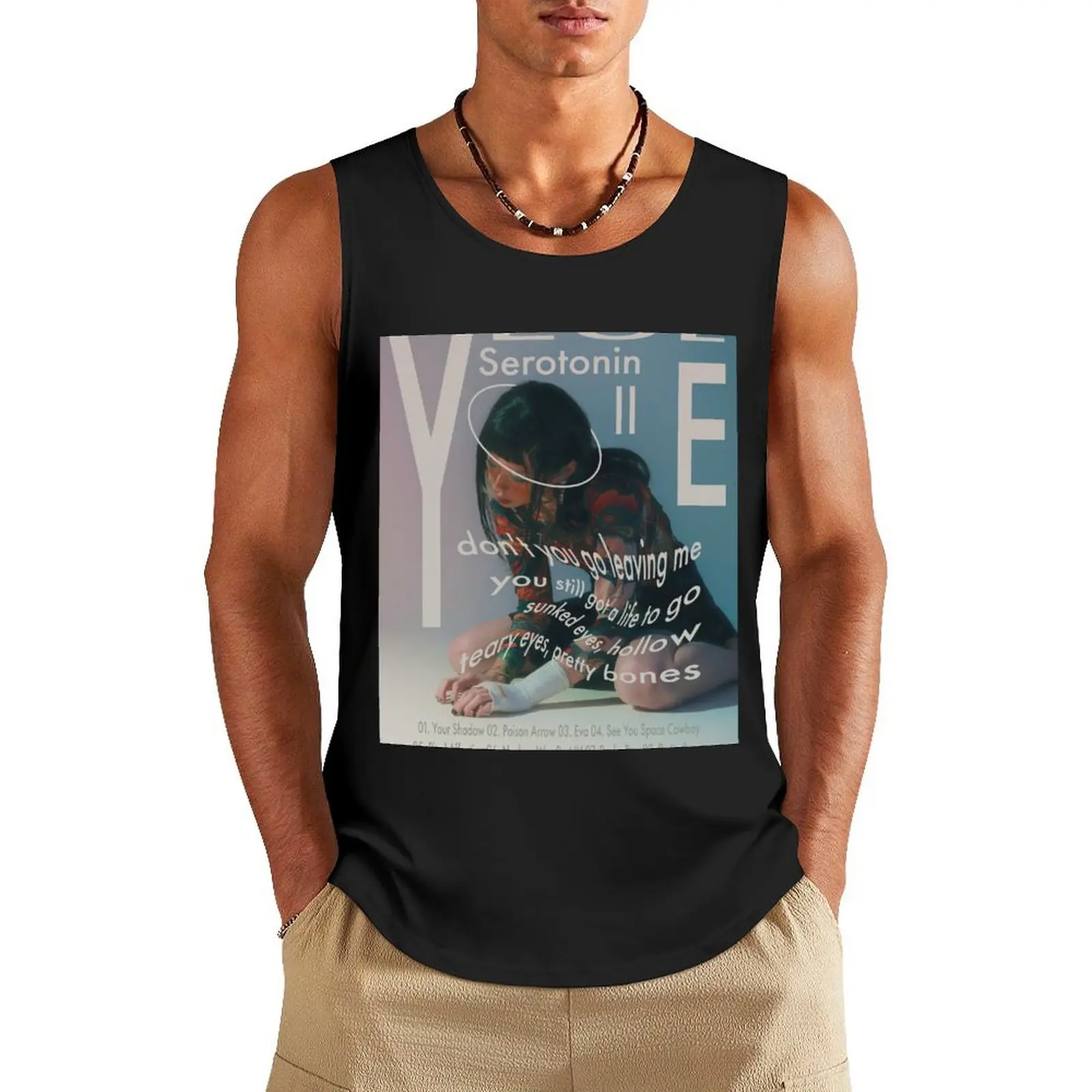 

Yeule Serotonin II Fan Poster Tank Top clothing men Men's summer t-shirt quick-drying t-shirt