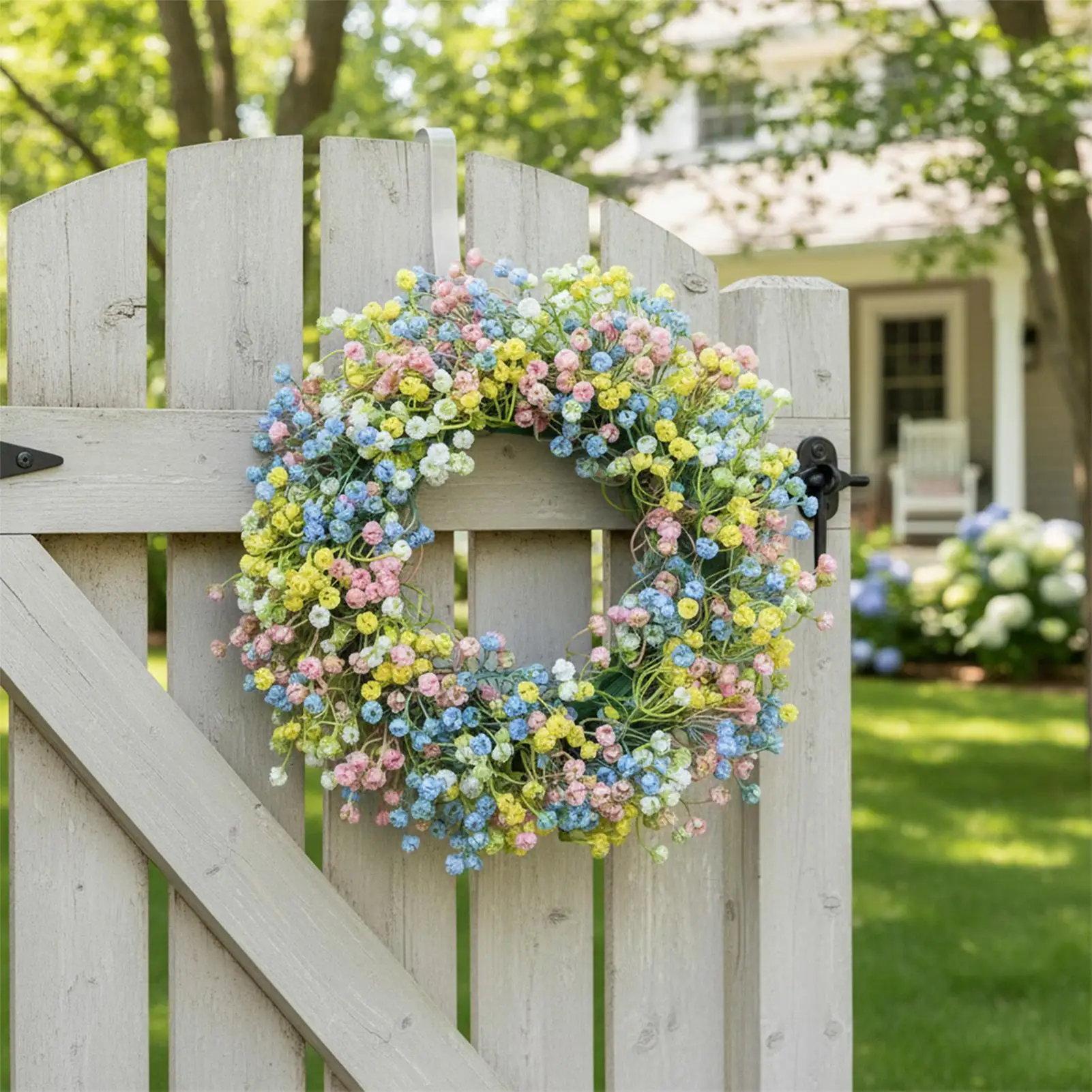 

Easter Door Wreath Flower Holiday Decorations Front Door Wreath for Entryway Kitchen Bedroom Family Gathering Party Wedding