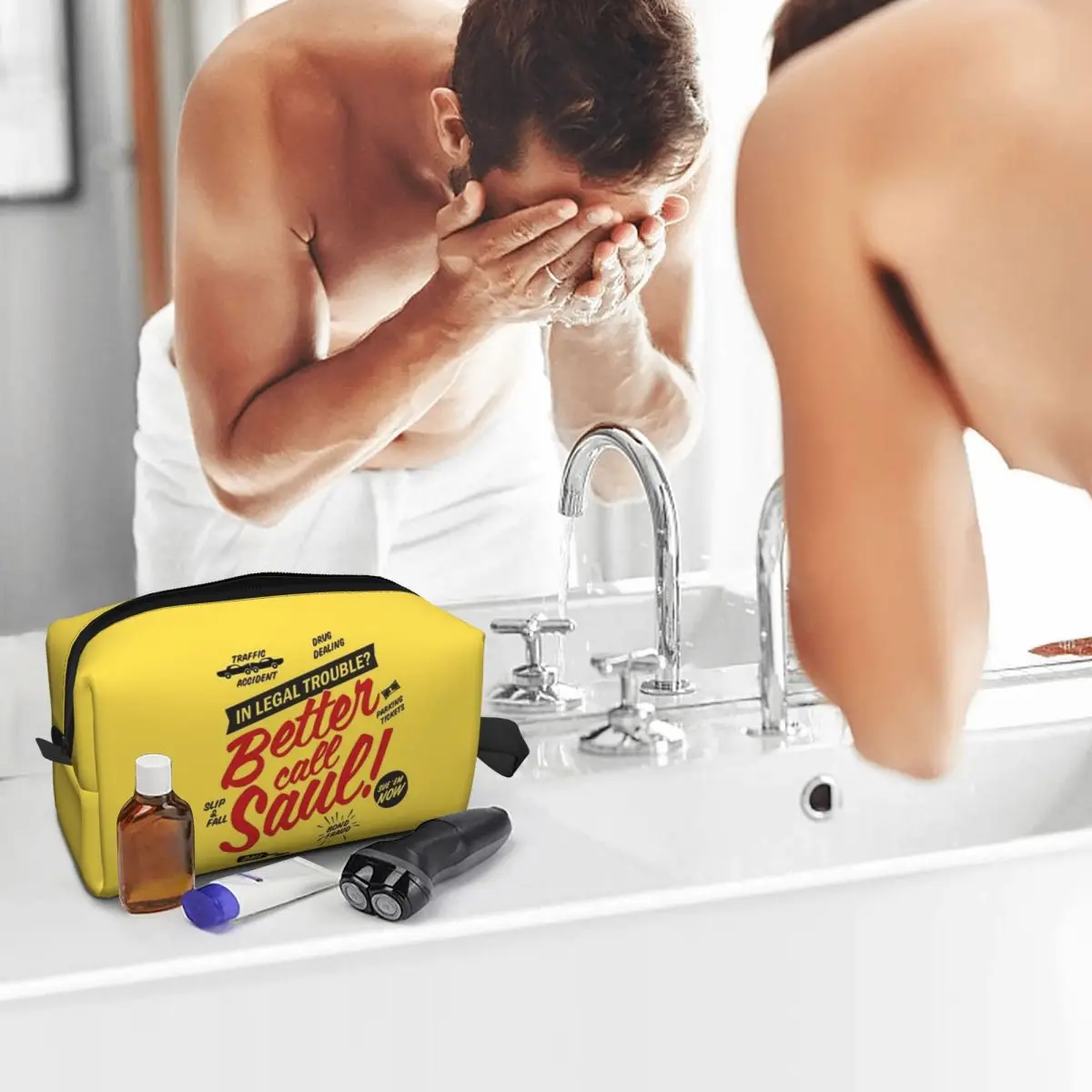 Better Call Saul Saul Goodman Makeup Bag Cosmetic Organizer Storage Dopp Kit Toiletry Cosmetic Bag for Women Beauty Travel