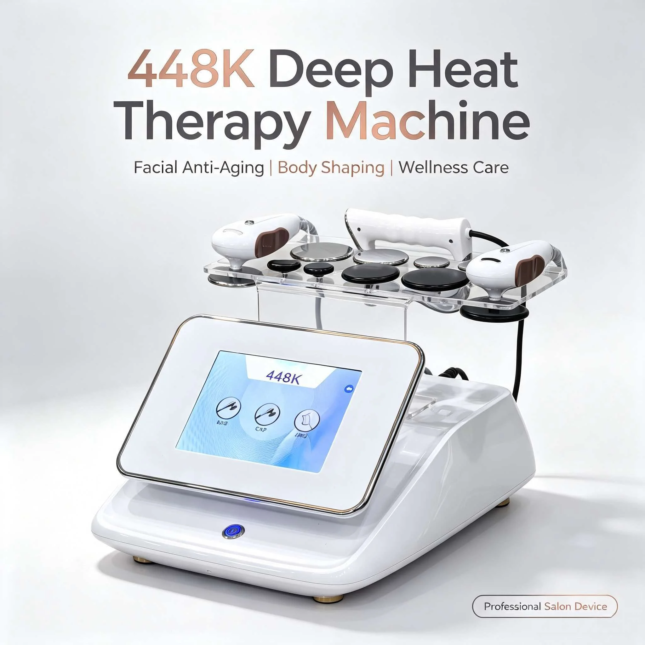 448KHz High RF Body Sculpting Machine 500W High Power Deep Heat Therapy Non Invasive Fat Reduction Skin Tightening Pain Recovery