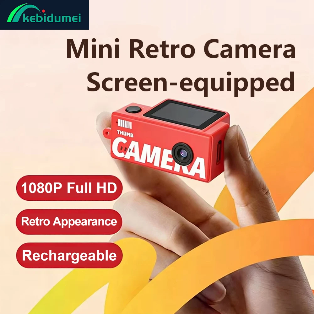 Kebidumei X7 1080P Full HD Thumb Camera 0.96inch Retro Camer