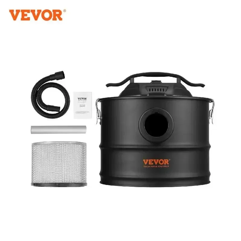 VEVOR Ash Vacuum Cleaner  Powerful Suction Ash Vac Collector with 47.2 in Flexible Hose for Fireplaces Grills