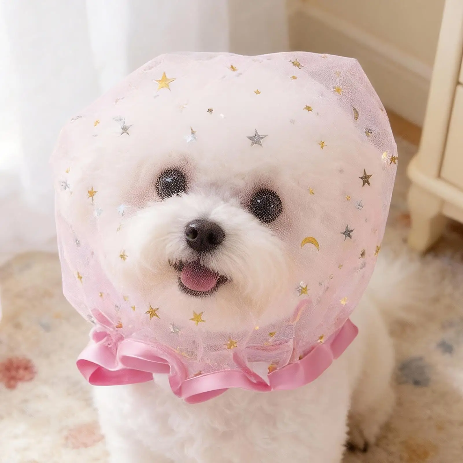 Dog anti-scratching netting Dog Face Mesh Net Breathable Mesh No-Eat Adjustable Quick-Release Dogs Pet Anti-Scavenging Muzzle view 2
