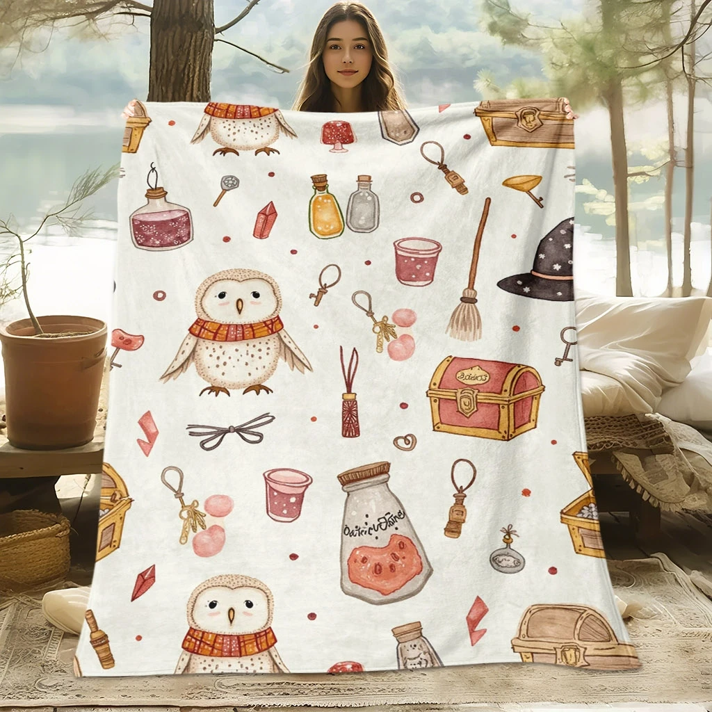 

Top pick1pc Magic World Quilted Blanket 100% Polyester Magical Print All-Season Machine Washable Kids Adult Gift