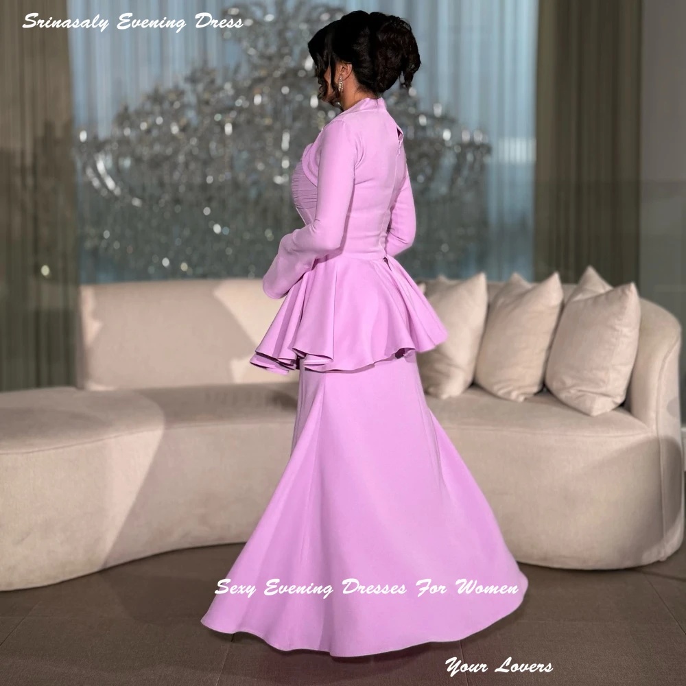 فساتين سهرة مخصصة بكشكشة أرجوانية للنساء المثيرات على شكل حرف a رداء حفلات الكوكتيل للمناسبات الرسمية مشد للحفلات الراقصة 2025