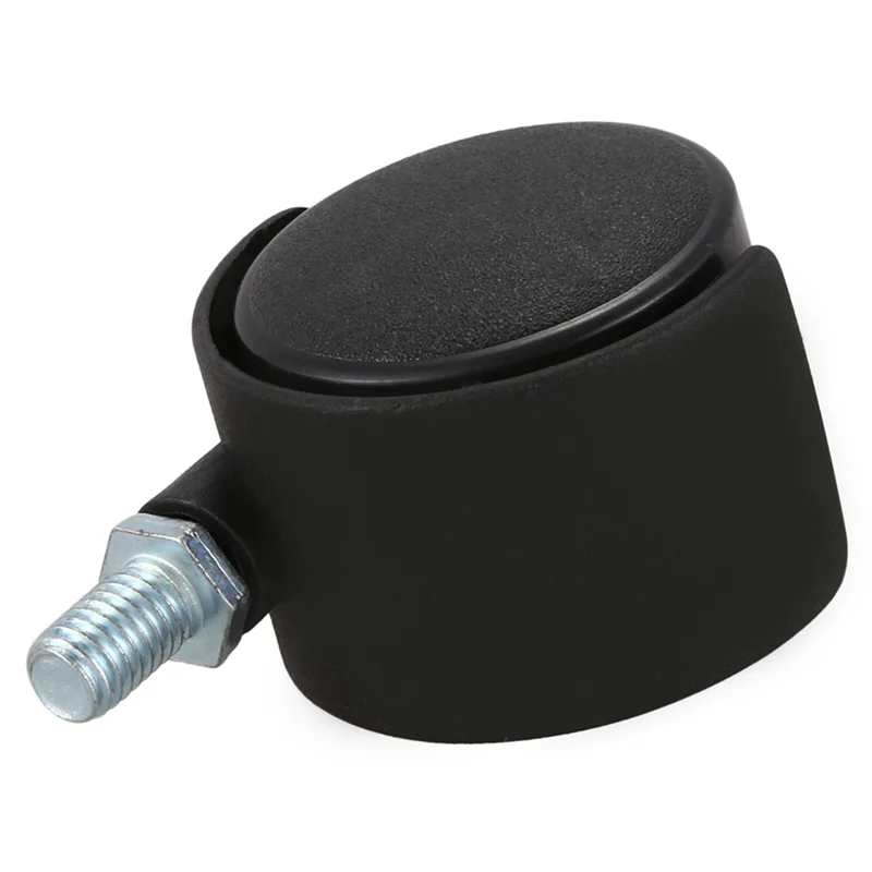 Ruota girevole in plastica Attacco a vite da 8 mm Ruota da 1,5 pollici di diametro 16 pezzi Nero-B51B