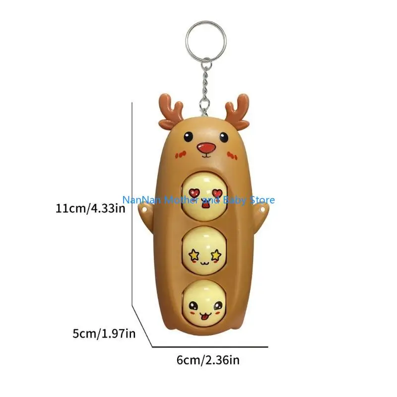 Schattige drukverlichting eland sleutelhanger gezicht veranderende poppenkinderen geven voorkeur aan stress sleutelhanger