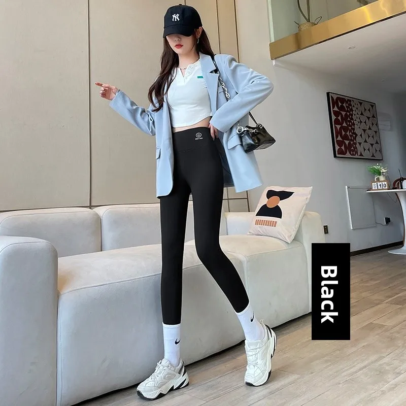 المرأة عالية الخصر Fce اصطف جلد arkskin اليوغا السراويل ثي الدافئة الساق التخسيس الخريف الشتاء تسعة قطع Cosite النسيج السراويل