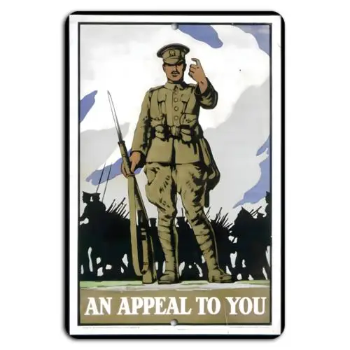 Join the Cause: An Appeal to You - Vintage Recruitment Sign-Aluminum-tin sign