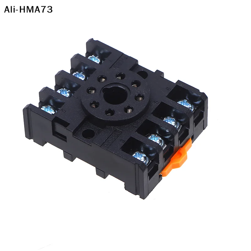 1/5Pcs PF083A Power Relay Base Socket 8 Pins Relay Socket For MK2P AH3 ASY DH48S Rail Mounting