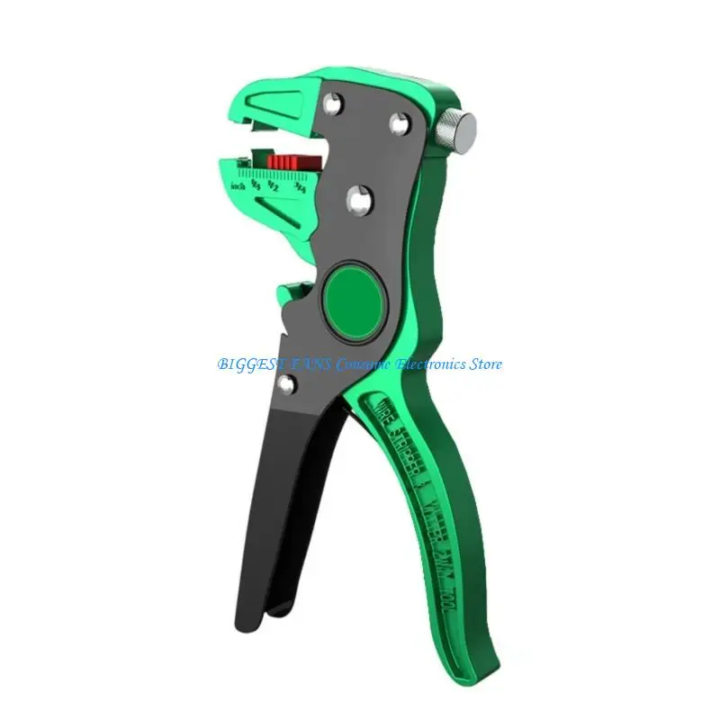 Automatic Wire Stripper Tool for Easy Stripping Cutting and Crimping Ergonomic Handle for Comfort Metal Construction