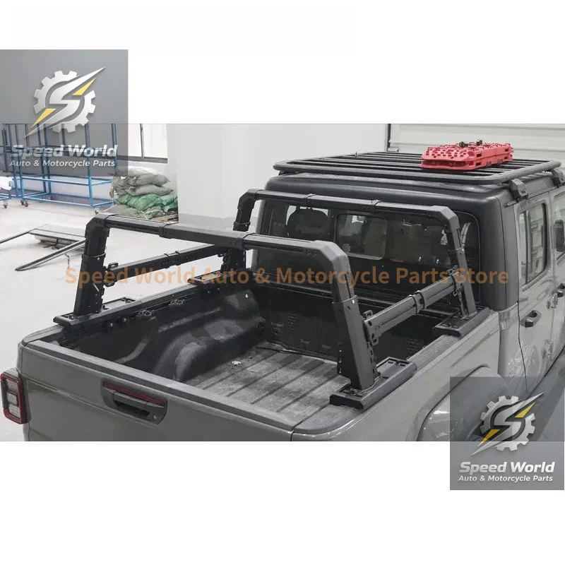 Speed WorldPeormance Upgrade Ladder Adjustle Aluminum Truck Bed Rack Roll Bar Universal Pickup Trucks With 0Kg Loading Car