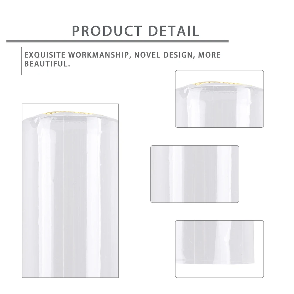 

200pcs Wine Bottle Sealing Film Heat Shrink Caps Silver 30mm Easy Open Decorative Accessories Packaging