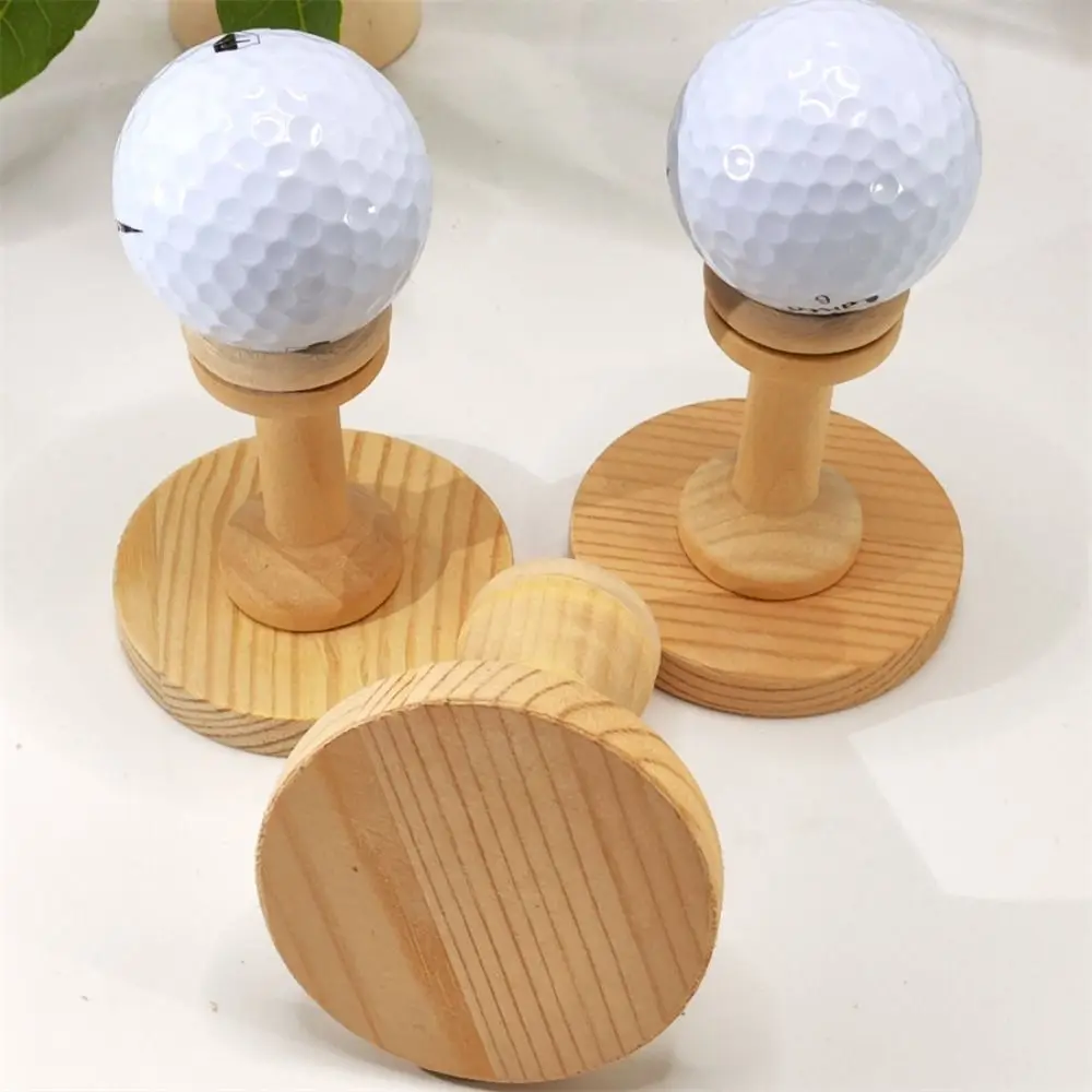 3Pcs Wooden Golf Wooden Base Set Storage Rack Exhibitions Golf Ball Tees Mini Easy To Install Golf Tennis Ball Support