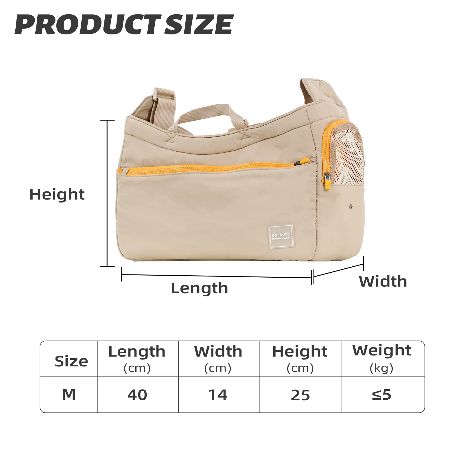 Onecute Pet Carrier Shoulder Bag Travel Bag Business Packages Transport Basket For Small Medium Dogs