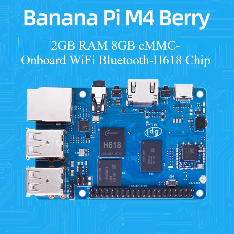 Банан Pi Banana Pi BPI-M4 Berry, макетная плата, маршрутизатор с открытым исходным кодом Allwinner H618, Bluetooth, Wi-Fi