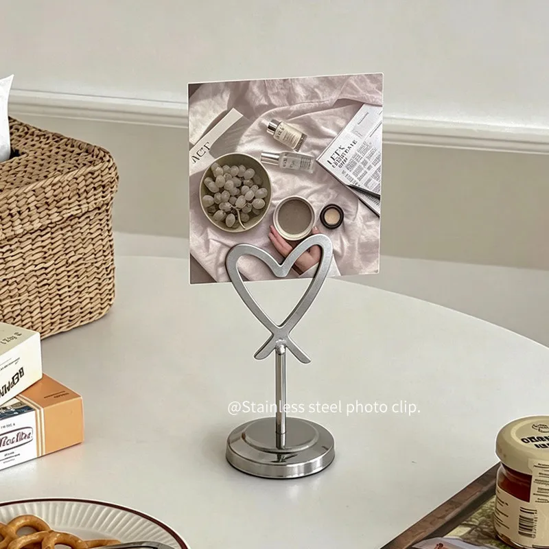 6 PCS Stainless Steel Weddings Photo Clip Place Card/Table Number Holder Stand Restaurants Foodservice Recipe Place Card Signs
