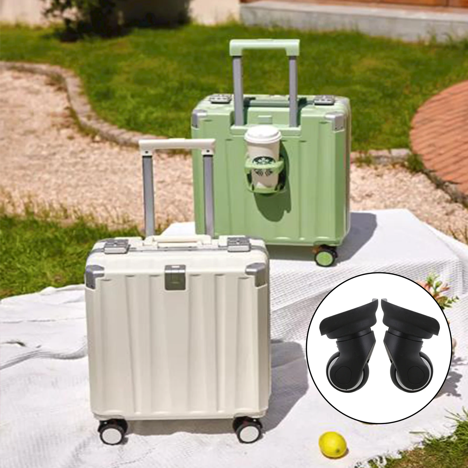 6 Pcs Luggage Wheel Left & Right 115W W013 for Suitcase Repair Parts