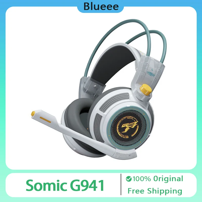 

Somic G941 Gaming Headphones Wired with MicroPhone Noise Reduction HeadSets 7.1Stereo Sound Headset Low Delay Gamer PC Accessory