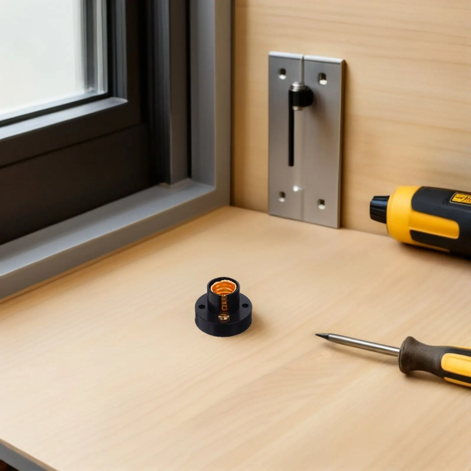 

Набор из 6 черных мини-патронов E12 с плоской головкой, круглое основание для лампы, для лабораторных экспериментов, DIY-освещения, стабильные и простые в установке аксессуары