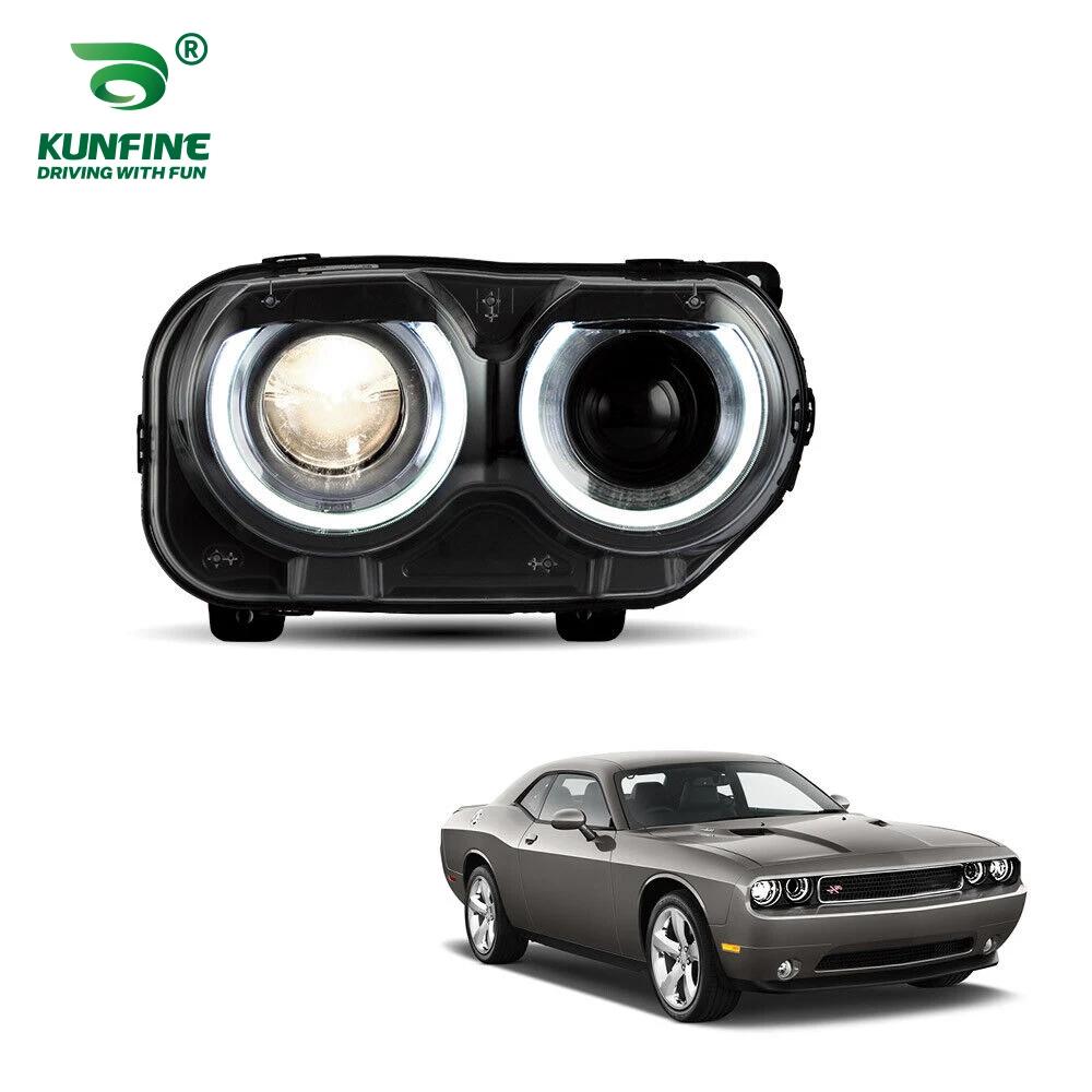 2x Car Headlight Assembly For Dodge Challenger 2015-UP LED Car Tuning Light Parts Car Styling Head Lamp Plug And Play A Pair