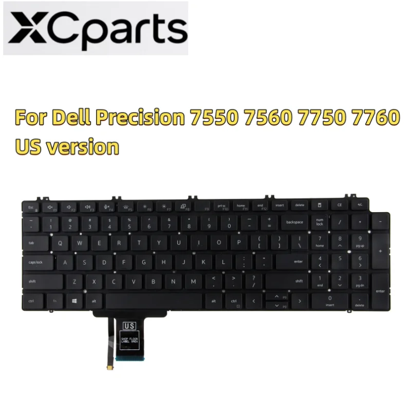 New US Keyboard Laptop for Dell Precision 7550 7560 7750 7760 713DM In Stock
