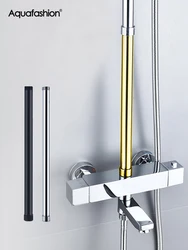 Shower Extension 30CM Stainless Steel Round Chrome Bathroom Shower Rod Extension