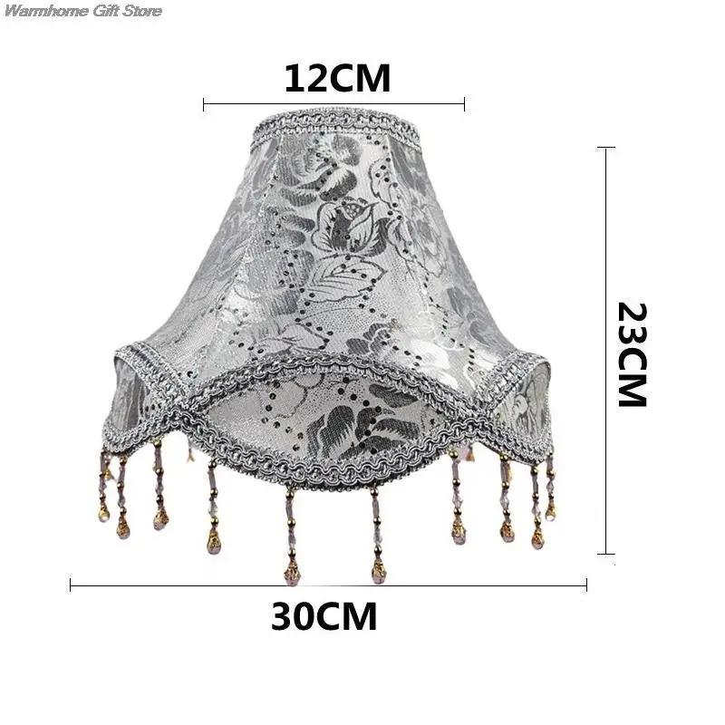 ヨーロッパスタイルのテーブルランプ,カバー,レトロなフリンジとスタイル,テーブルクロス,ベッドサイド,カバー,装飾的なランプシェード27