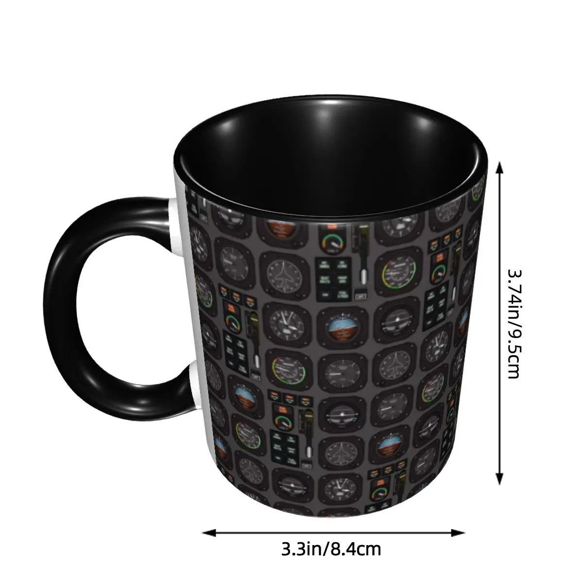 Aviation Airplane Flight Instruments Mugs Personalized Aircraft Pilot Aviator Plane Coffee Ceramic Mug Creative Present