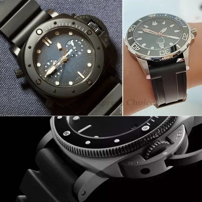 Correa de silicona para reloj Panerai, pulsera de goma de 20mm, 22mm, 24mm y 26mm, correa de repuesto deportiva para reloj Omega