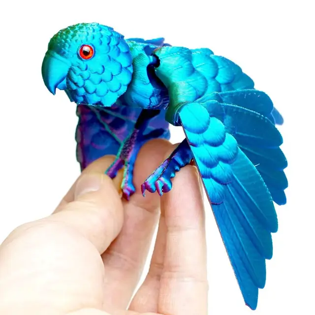 3D Printed Parrot Model Flexible Animal Statue Bird with Wings Moveable Joints Home Decoration Autism ADHD Fun Toys Holiday Gift 3D Printed Parrot Model Flexible Animal Statue Bird with Wings Moveable Joints Home Decoration Autism ADHD Fun Toys Holiday Gift