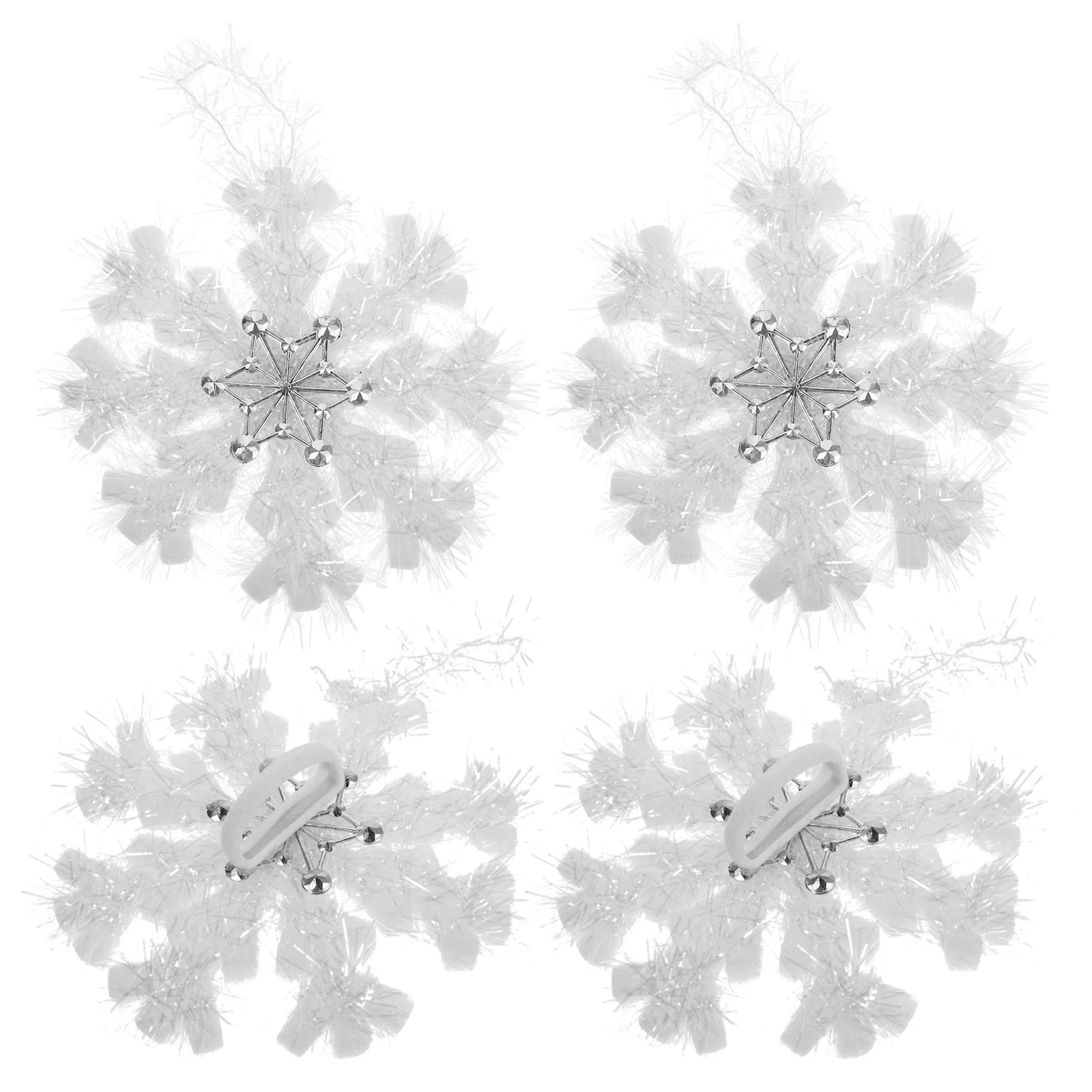 

8Pcs White 3D Snowflakes Christmas Tree Ornaments Winter Holiday Decor Elegant Craft Party Winter Hanging Snowflakes